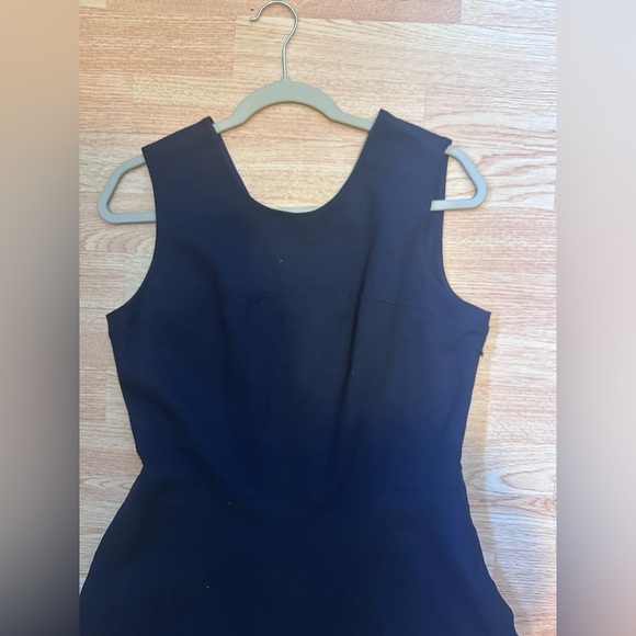 Lands' End‎ Blue Sheath Midi Dress Halter Sleeveless Size 12 - Picture 4 of 7